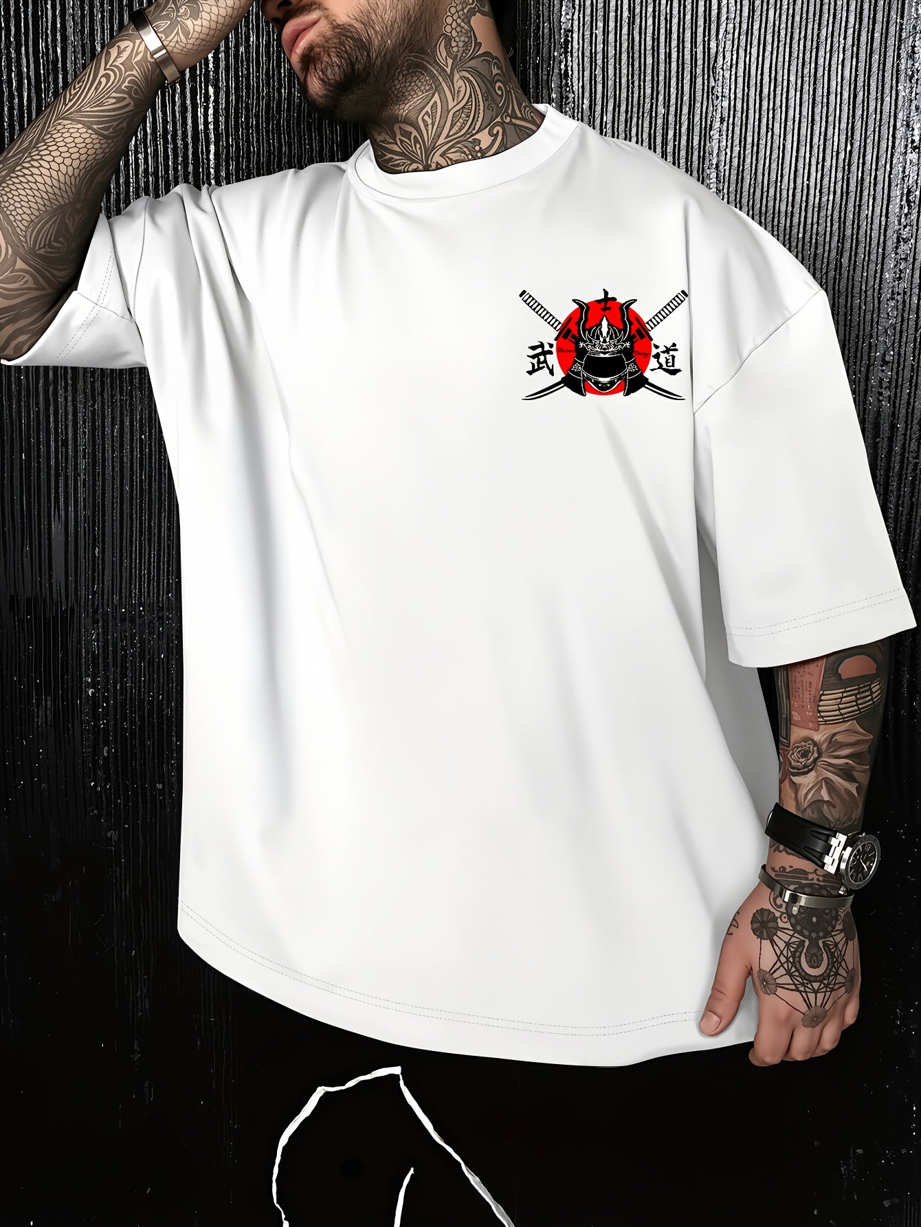 Men's Crimson Sunset Mountain Scenery Print Short Sleeve T-Shirt