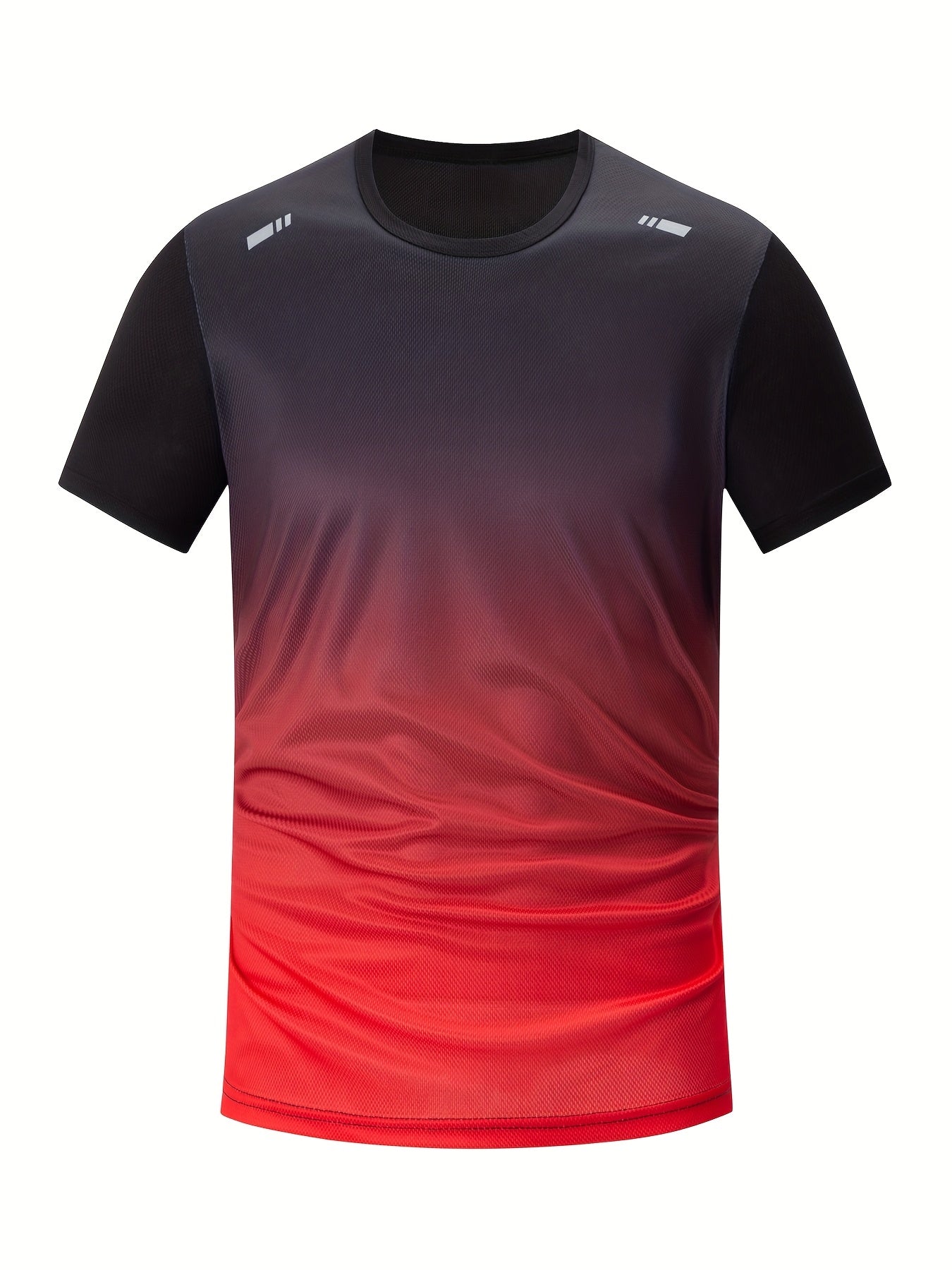 5pcs Men's Quick-Dry Gradient Color - suitable for swimming & outdoor training T-Shirts - Breathable Short Sleeve Summer Athletic Shirts with Loose Fit (5pcs Bulk)
