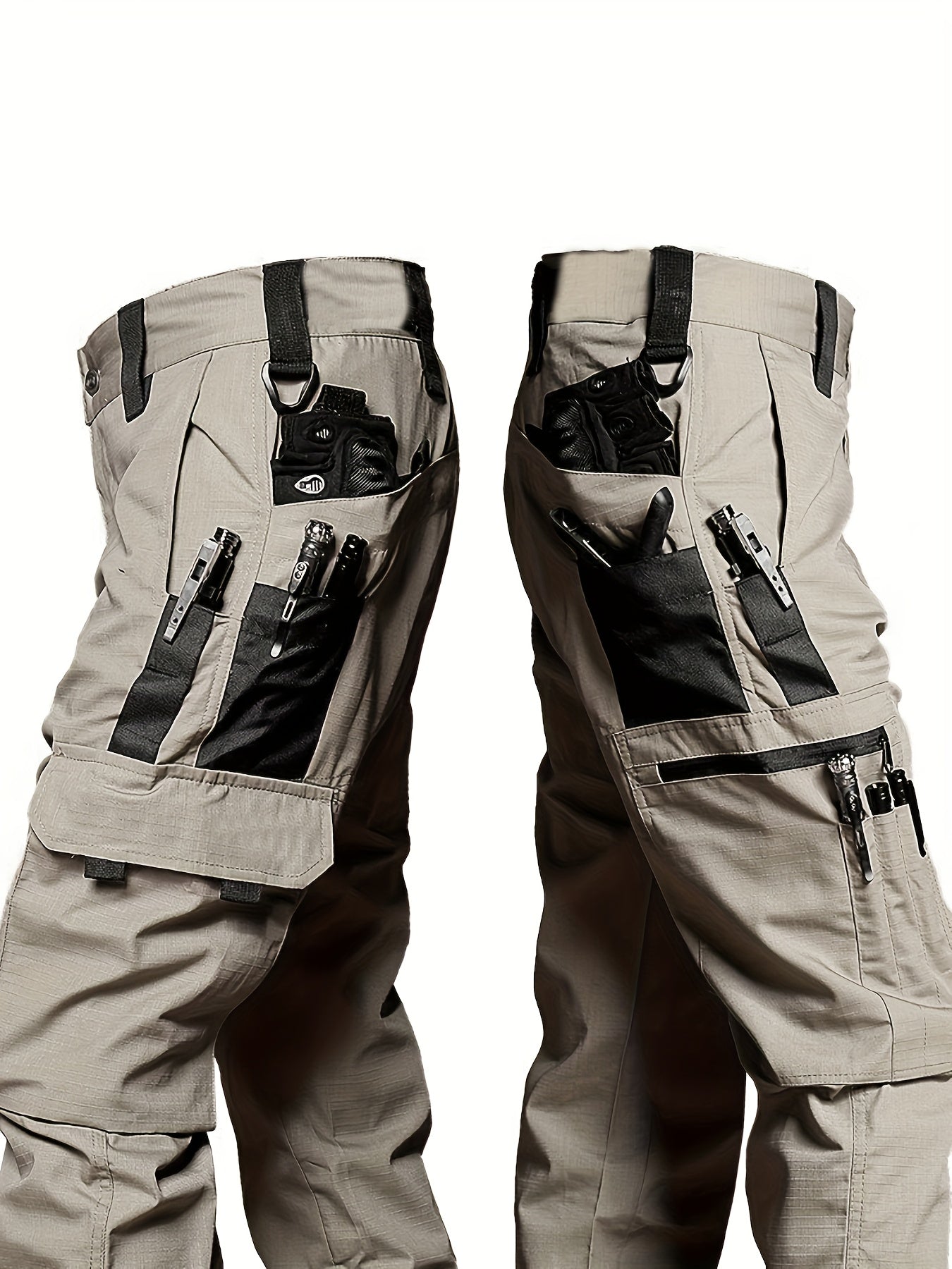 Men'S Tactical Cargo Pants, Multi-Pocket, Durable Work Trousers for Outdoor Work, Hiking, Spring And Autumn | Adjustable Waistband | Tactical Design | Outdoor Hiking Long Pants