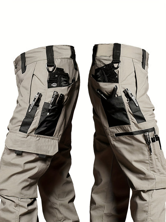 Men'S Tactical Cargo Pants, Multi-Pocket, Durable Work Trousers for Outdoor Work, Hiking, Spring And Autumn | Adjustable Waistband | Tactical Design | Outdoor Hiking Long Pants