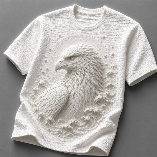 Fearless Eagle Beautiful Artwork White Tee