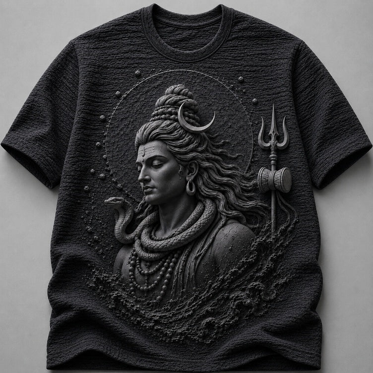 Cosmic Shiva Powerful Devotional White T-Shirt