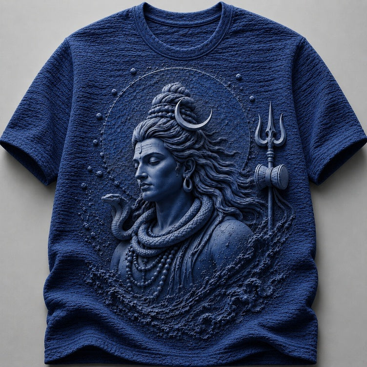Cosmic Shiva Powerful Devotional White T-Shirt