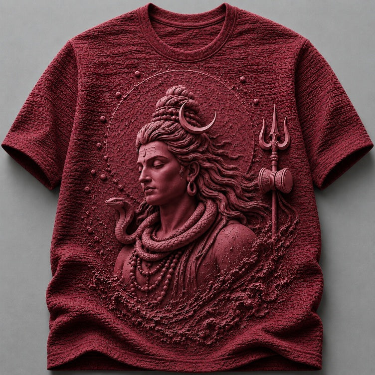 Cosmic Shiva Powerful Devotional White T-Shirt