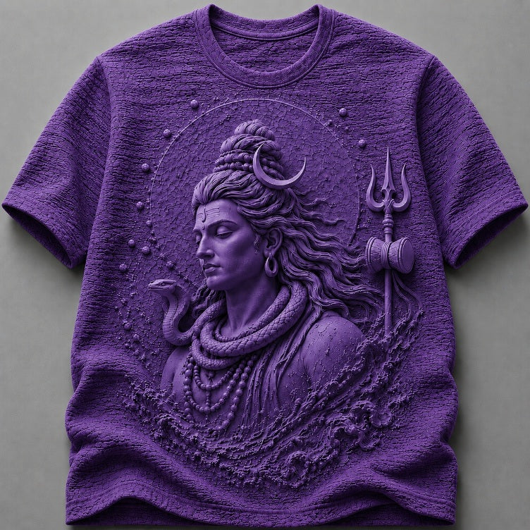 Cosmic Shiva Powerful Devotional White T-Shirt