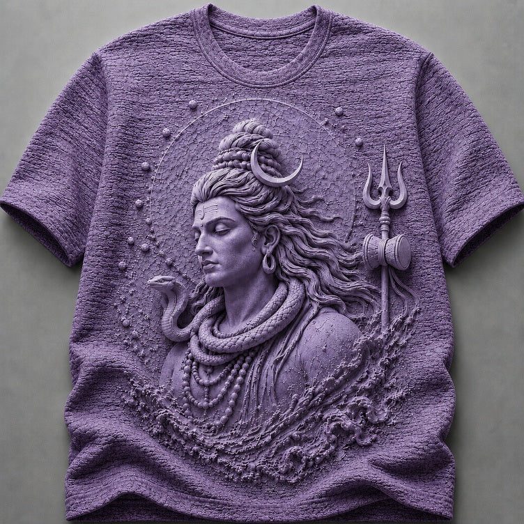 Cosmic Shiva Powerful Devotional White T-Shirt
