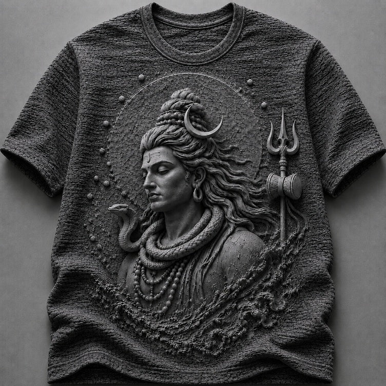 Cosmic Shiva Powerful Devotional White T-Shirt