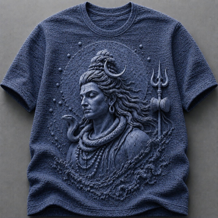 Cosmic Shiva Powerful Devotional White T-Shirt