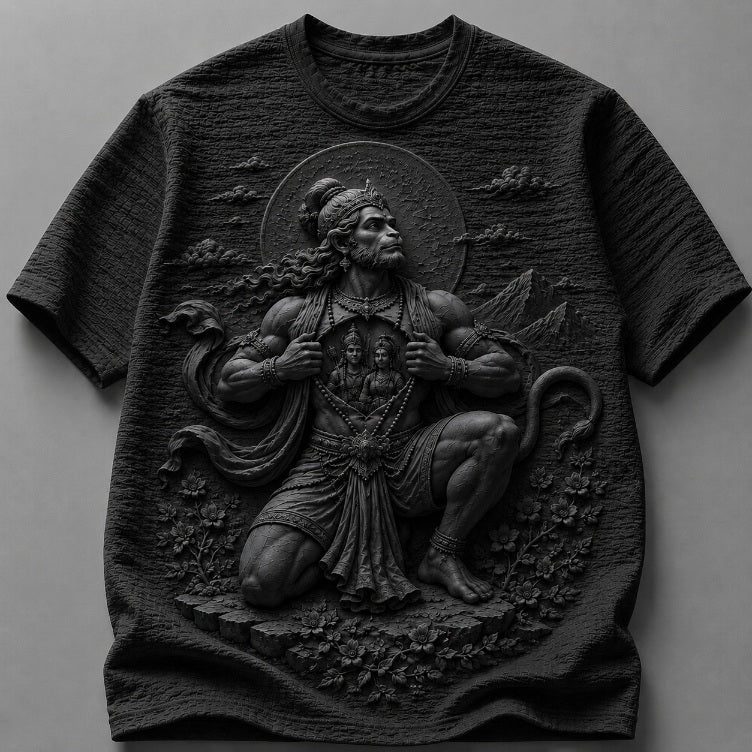 Lord Hanuman Powerful Aura White T-Shirt