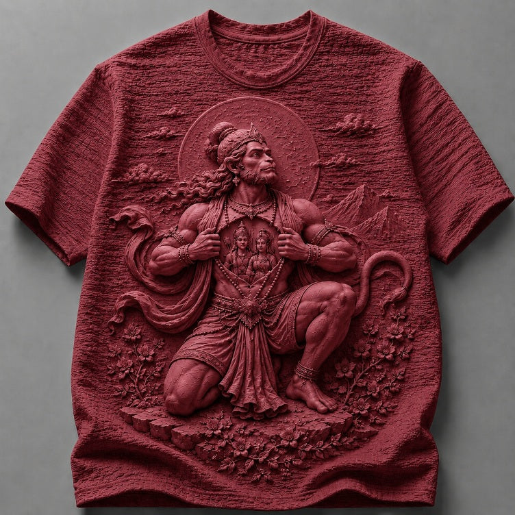 Lord Hanuman Powerful Aura White T-Shirt