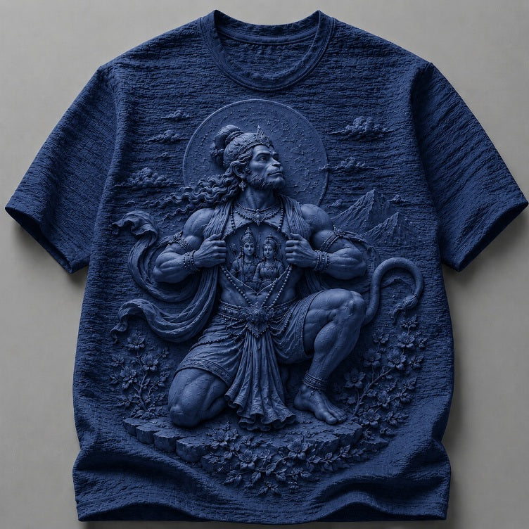 Lord Hanuman Powerful Aura White T-Shirt