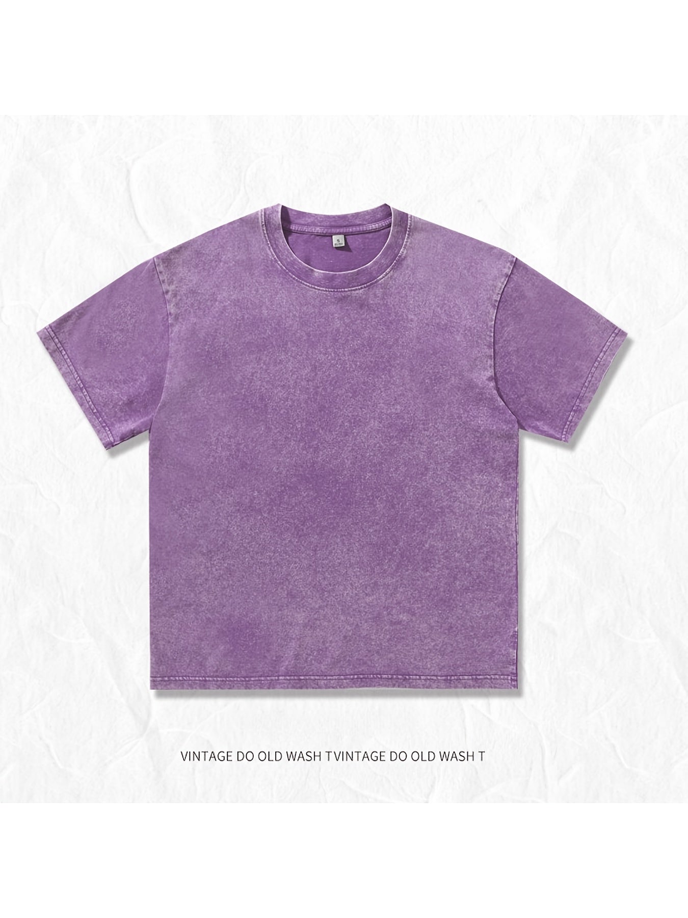 [Shule Water OBM] 3pcs Men'S Heavy 230G 100% T-Shirt Gift - Vintage Washed Street Style Loose Round Neck Short Sleeve, Breathable All-Season Casual Tee, Rose Red & Iron Gray & Black | Khaki & Army Green & Purple | Beige Apricot & Blue & Iron Gray