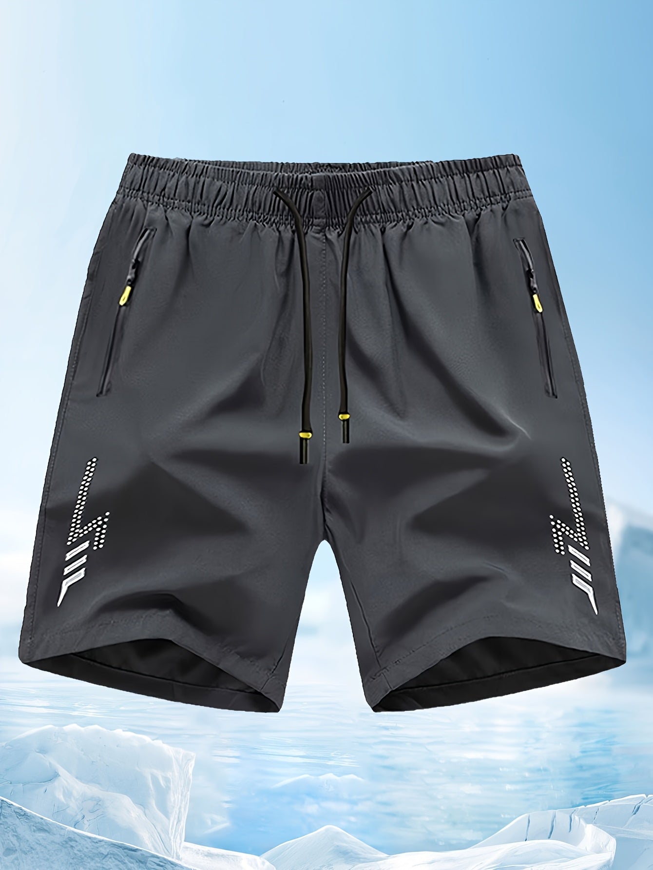 4pcs Men's Workout Shorts High Stretch Quick-Drying, Lightweight Breathable Athletic Shorts with Secure Zipper Pockets for Bodybuilding Running Training