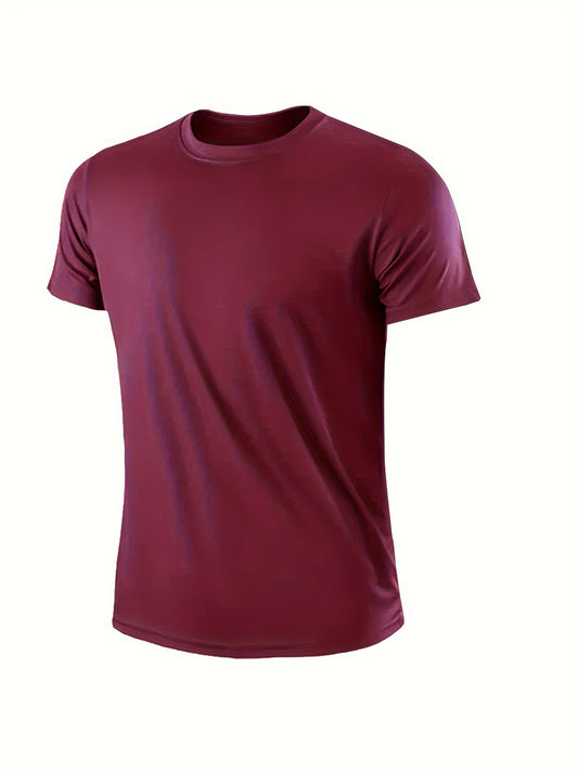 12pcs Assorted Colors, Ultra-Light Men'S Round Neck T-Shirt - Quick-Dry, Breathable, Sweat-Absorbing Shirt, Suitable for Fitness, Gym, And Running, Lightweight And Comfortable, Sports Fitness Training Quick-Dry Short-Sleeve Moisture-Wicking