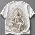 Lord Ayyappa Powerful  Sacred Art White Tee