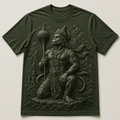 Lord Hanuman Gada Dark Green T-Shirt
