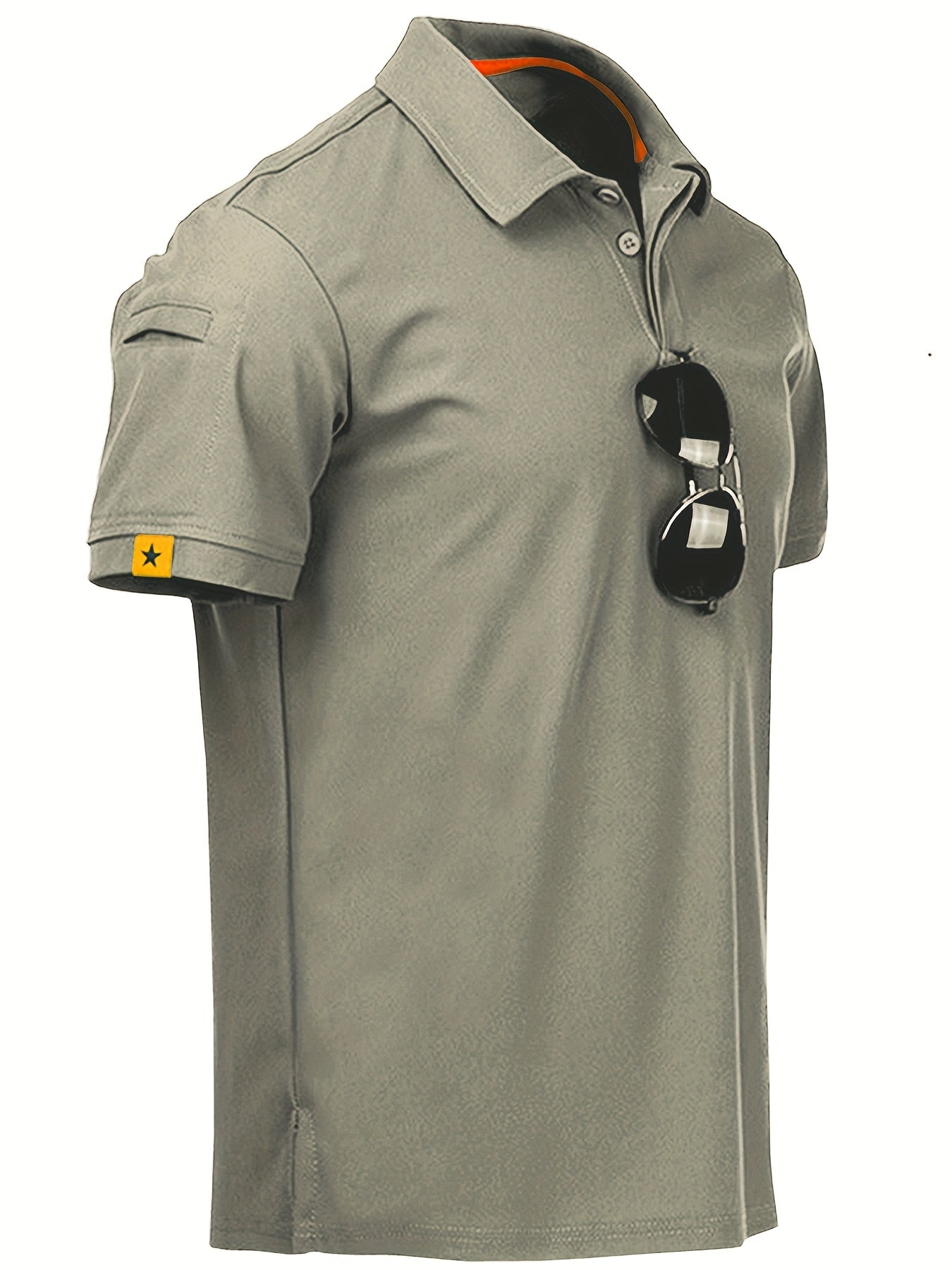 Classic Solid Color Men'S Short Sleeve Polo Shirt Summer Comfortable Breathable Lapel Outdoor Shirt Without Additions