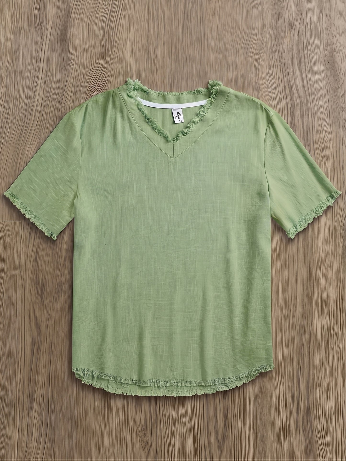 3pcs Set Men's Fashion Top, Spring/Summer Outdoor Casual Linen Fabric, Solid Color V-Neck with Raw Hem Design Men's Henley Shirt