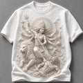 Divine Durga Powerful Art White T-Shirt