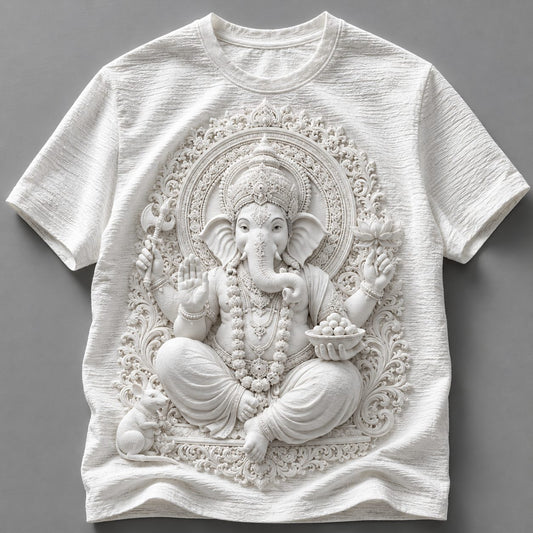 Ganesh Blessings White Tee