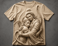 Lord Rama and Hanuman Beautiful Beige T-Shirt