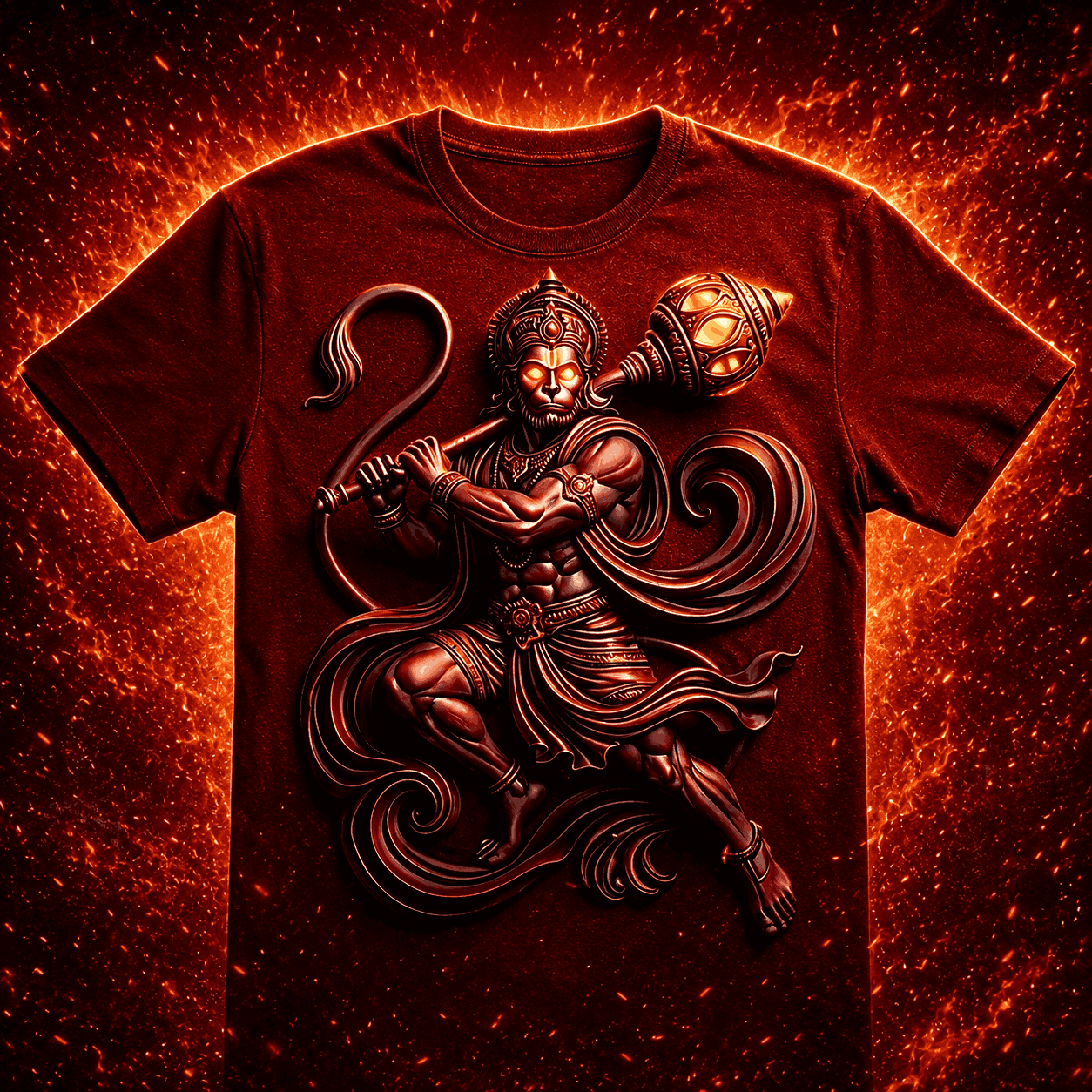 Lord Hanuman Fiery Power T-Shirt