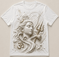 Lord Shiva Trishul Om Milky White T-Shirt