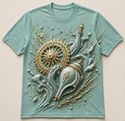 Lord Vishnu Chakra Mint T-Shirt