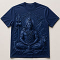 Lord Shiva Meditating Navy T-Shirt