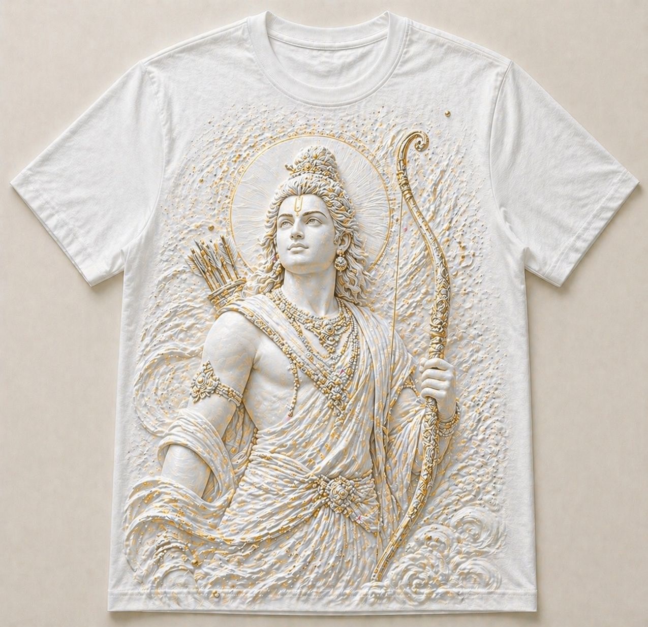 Lord Rama Bow and Arrows White T-Shirt