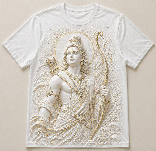 Lord Rama Bow and Arrows White T-Shirt