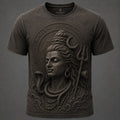 Lord Shiva Ancient Relief Brown T-Shirt