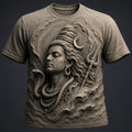 Lord Shiva Cosmic Presence Stone Grey T-Shirt