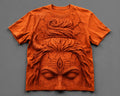 Lord Shiva Fiery Awakening Orange T-Shirt