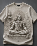 Lord Shiva Peaceful Wisdom Stone Beige T-Shirt