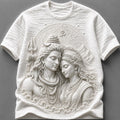 Lord Shiva and Goddess Parvati Divine Union White T-Shirt