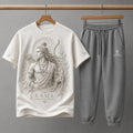 Lord Rama Heritage White T-Shirt with Grey Trackpant Combo