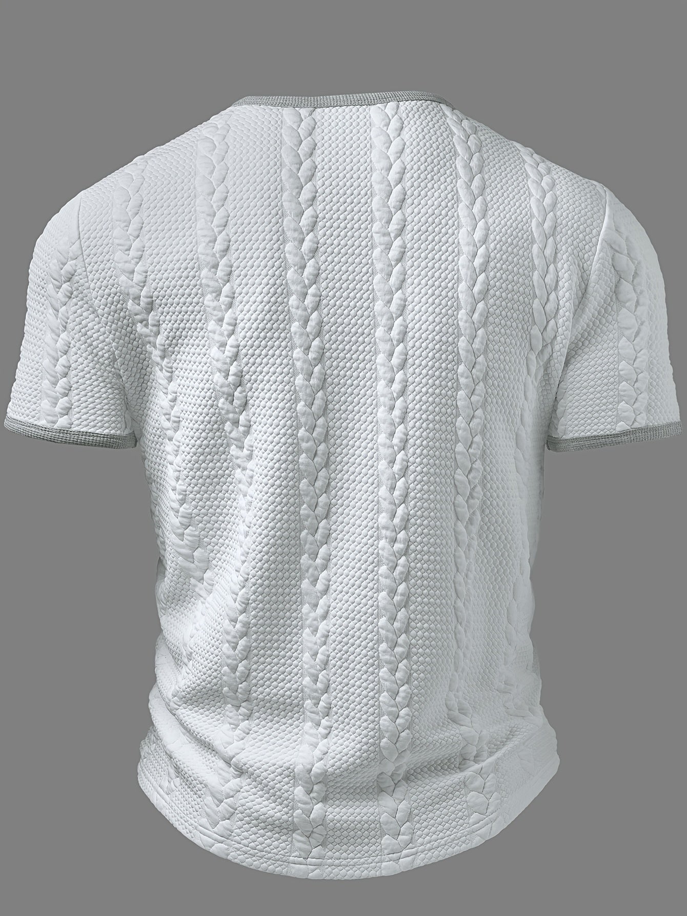 Men's Henley Summer Color-Block Henley Shirt - Soft Casual, Perforated Drawstring Collar