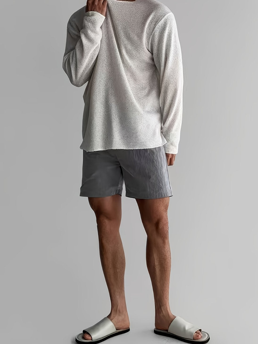 Breathable Simple Round Neck Long Sleeve Basic Base Layer T-Shirt
