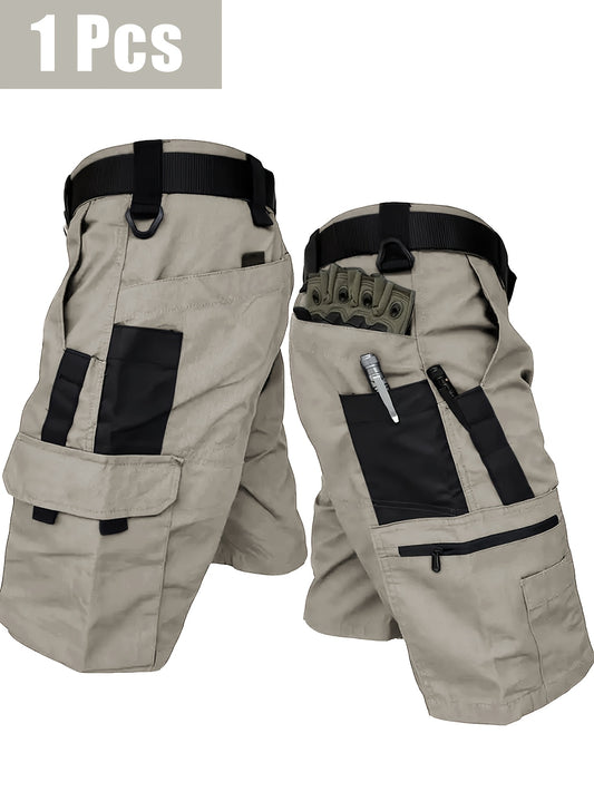 Men's Tactical Cargo Shorts - High-Quality Multi-Pocket Outdoor Shorts for Camping, Hiking, Fishing, and Hunting | Durable, Tear-Resistant, Lightweight, and Comfortable | Adjustable Waistband | Hiking Gear (No Belt)
