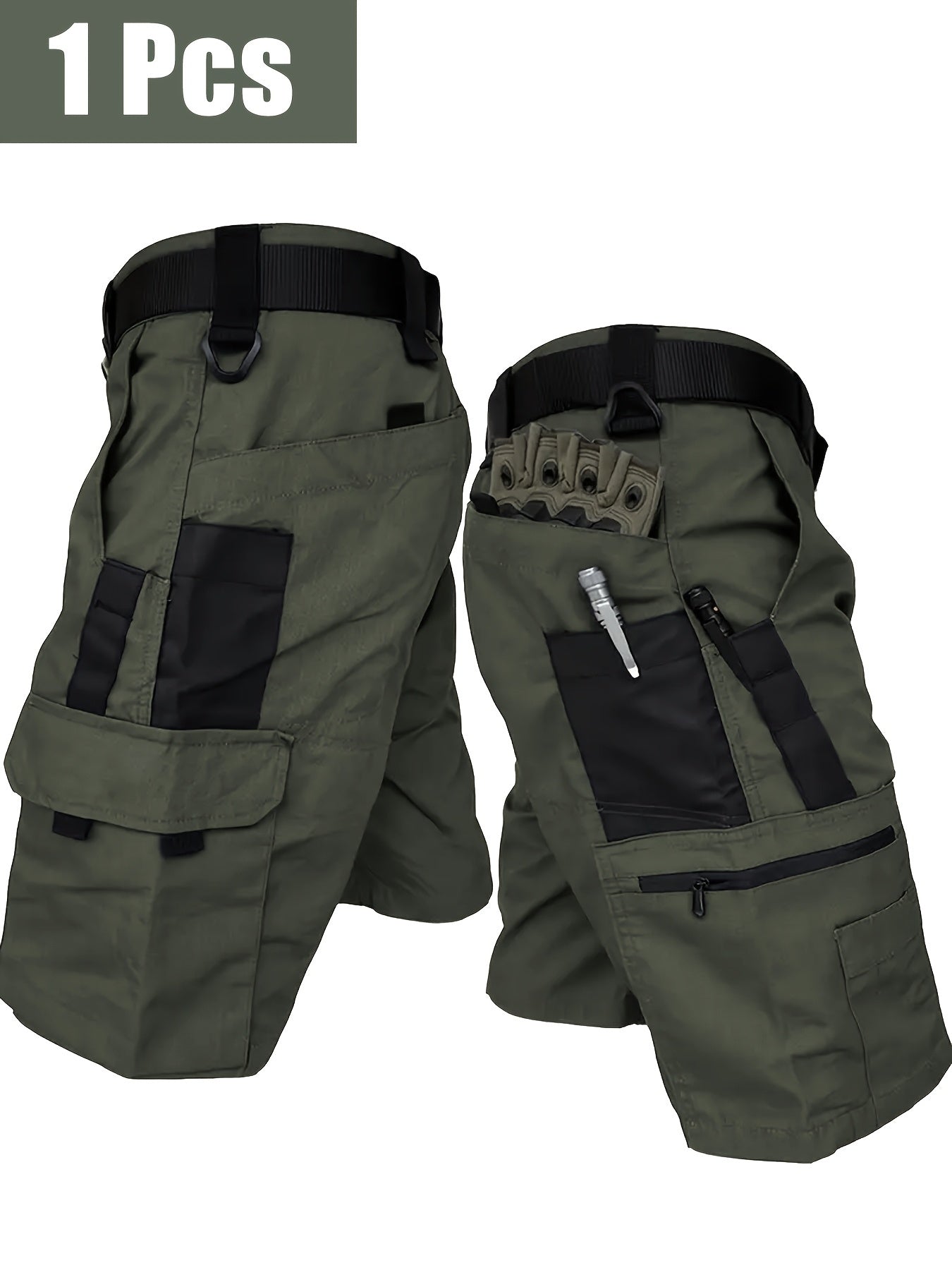 Men'S Tactical Cargo Shorts - Multi-Pocket High Quality Outdoor Shorts for Camping, Hiking, Fishing And Hunting | Durable, Lightweight And Comfortable with Adjustable Waistband | Hiking Gear (No Belt)
