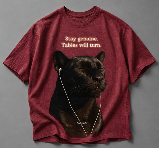 Stay Genuine Tables Will Turn Maroon T-Shirt